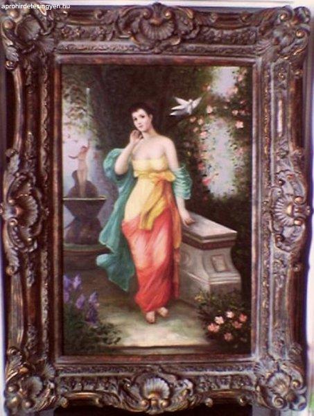 Retró barokk stílusú romantikus festmény. Latin szépség, med