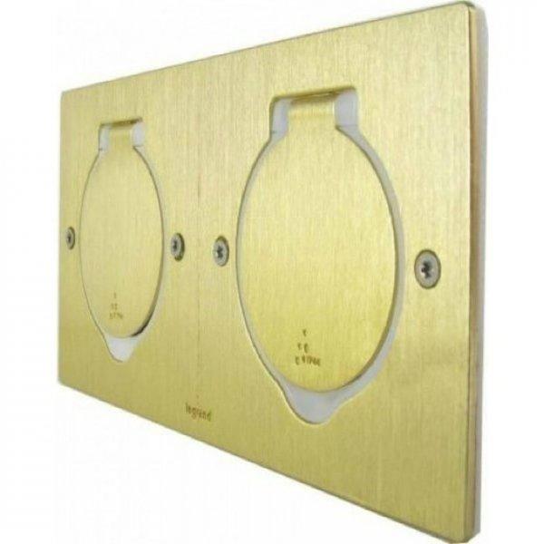 Legrand téglalap alakú padlódoboz csiszolt aranyszínű, Legrand 089712