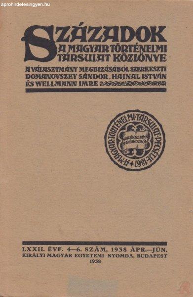 SZÁZADOK 1938. 4-6. szám