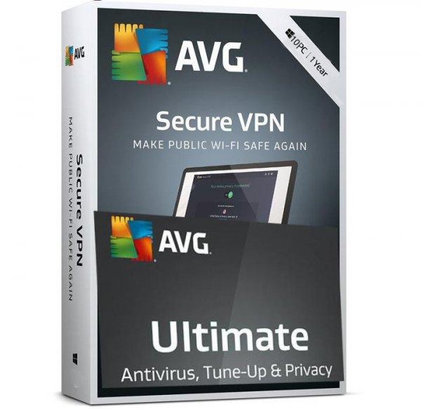 AVG Ultimate 2020 - Unlimited Device + VPN (10 Device) 1 year