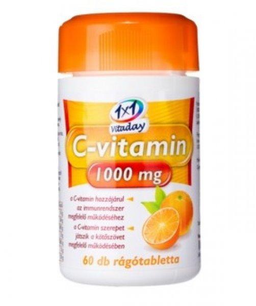 1x1 Vitaday C-vitamin 1000 mg narancs ízű rágótabletta (60 db)
