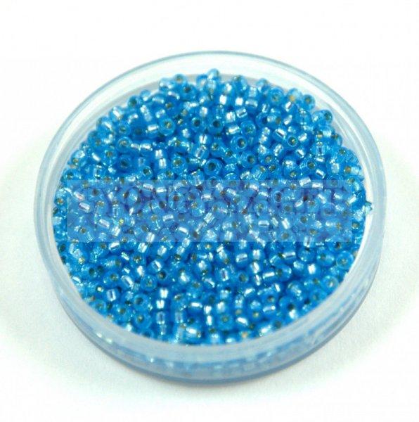 Miyuki kásagyöngy - 573 - Silver Lined Aqua Blue Alabaster - méret:15/0