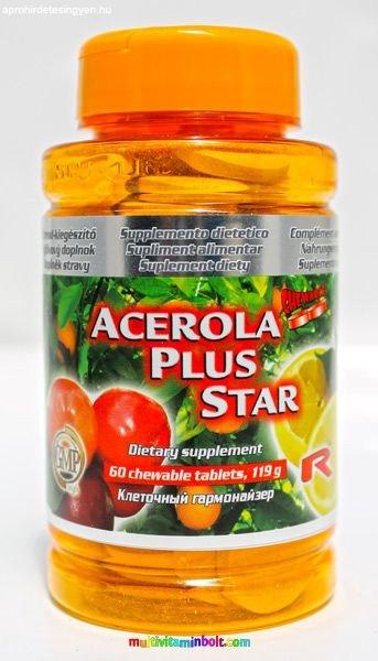 Acerola Plus Star 60 db rágótabletta magas C-vitamin tartalommal - StarLife