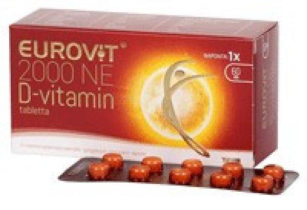 Eurovit D-vitamin 2000 NE tabletta, 60 db-os