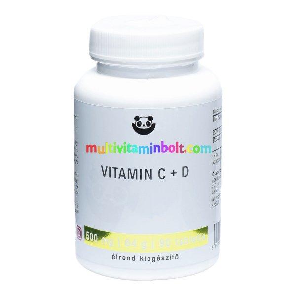Vitamin C + D - 90 tabletta - Panda Nutrition