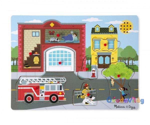 Melissa & Doug Hangos puzzle, Tűzoltóállomás
