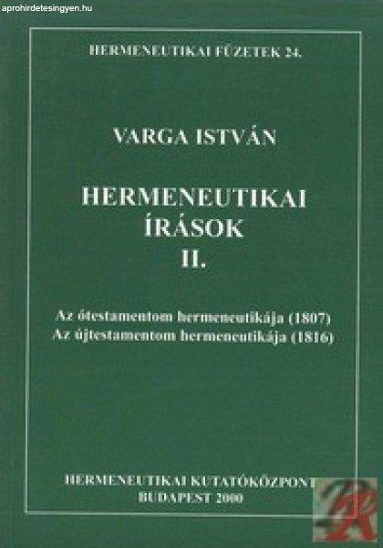 HERMENEUTIKAI ÍRÁSOK II.