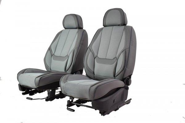 Hyundai Accent Méretezett Üléshuzat -Luna Bőr/Szövet -Szürke/Szürkee- 2
Első Ülésre