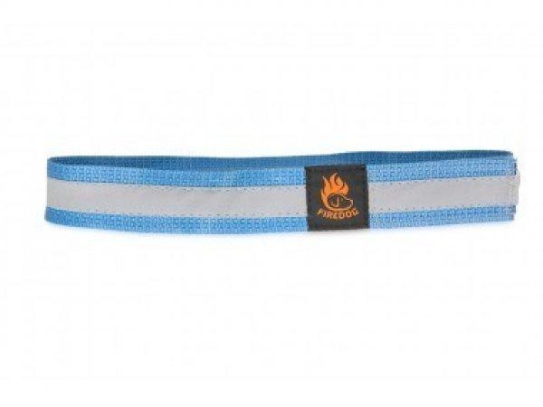 Firedog Fényvisszaverő nyakörv tépőzárral 30 mm 35 cm light blue