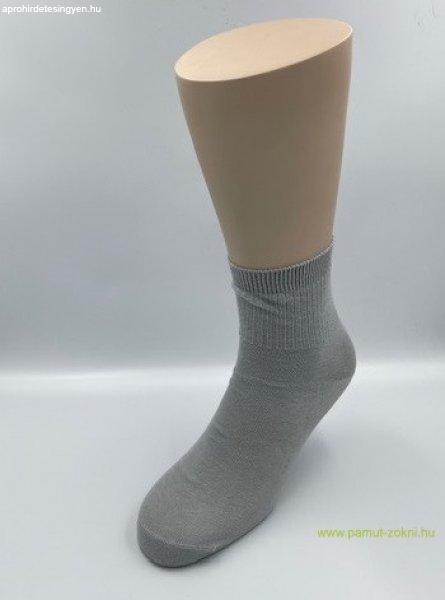 Bordás boka zokni - világos szürke 35-36