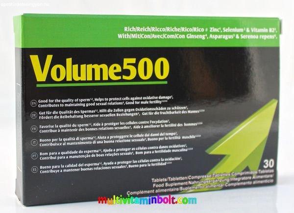 Volume 500+ Sperma növelő tabletta 30 db/doboz, Férfiaknak