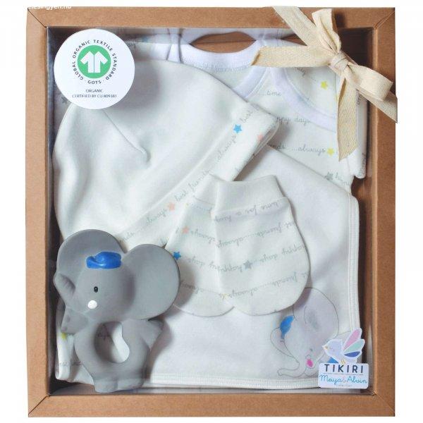 Alvin az elefánt – Újszülött baba 5 részes ajándékcsomag