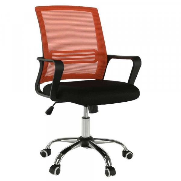 APOLO NEW Irodai szék - fekete, narancs színű hálószövettel 