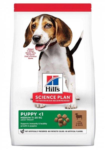 Hill's Sp canine puppy medium  bárány és rizs  14 kg száraz kutyaeledel
közepes testű kölyökkutyáknak  1 éves korig