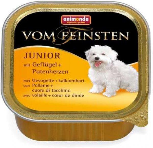 Animonda Vom Feinsten Junior – Szárnyashúsos és pulykaszíves kutyaeledel
(44 x 150 g) 6.6 kg