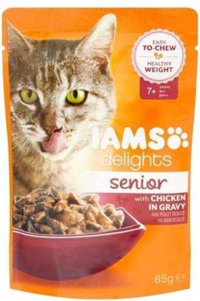 IAMS Cat Delights Senior – Csirke falatkák ízletes szószban (48 x 85 g)
4080 g