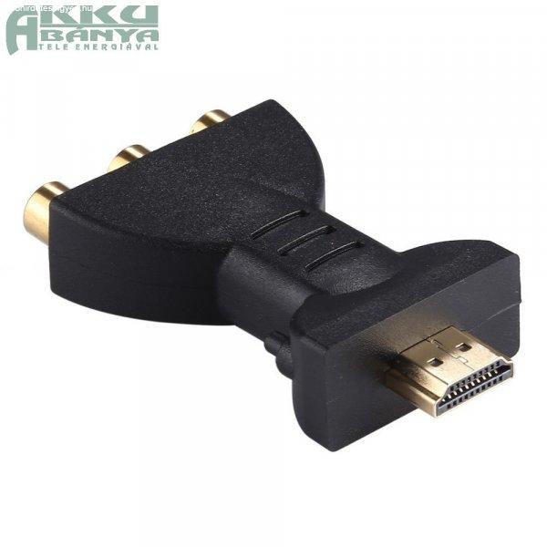 HDMI - 3xRCA átalakító, fekete