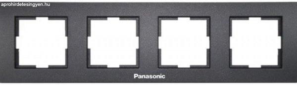 Panasonic Karre Plus 4-es sorolókeret vízszintes fekete