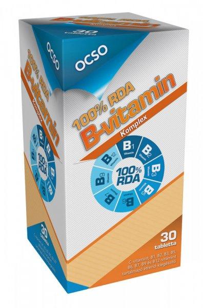 OCSO B-vitamin komplex tabletta 30 db