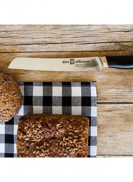 BRA hatékony kenyér kés, német acél, HRC 55, penge 20 cm