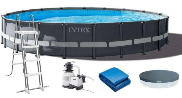 Intex Ultra XTR Frame 610x122cm Fémvázas medence szett vízforgatóval