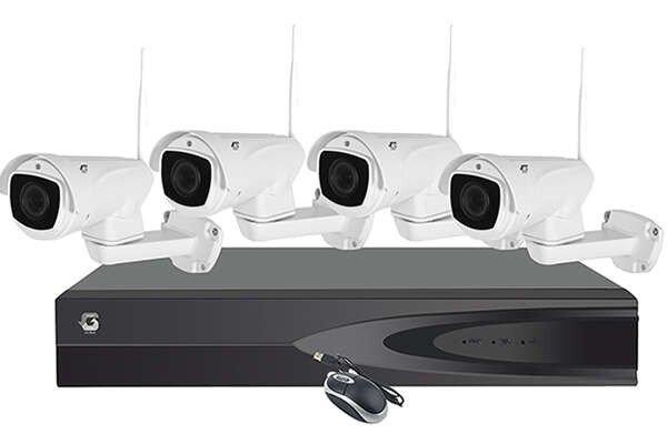 Pro Vision FULL HD WIFI-s komplett 4 kamerás megfigyelő rendszer PTZ IP
2,0MP-s kamera 4 db Vezeték Nélküli IP Kamerás Rendszer szett nvr ip wifi
