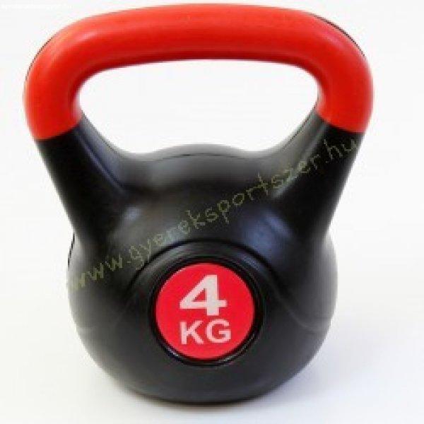 Füles súlyzó -KettleBell, műanyag, 4 kg Spartan