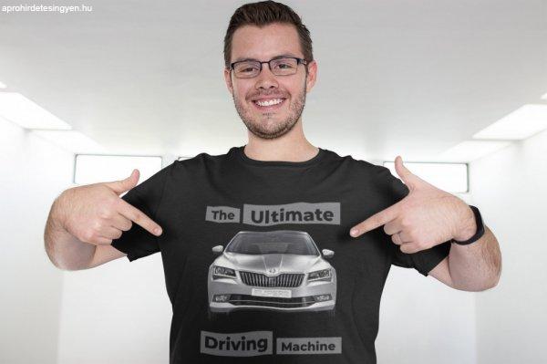 Skoda The ultimate driving machine fekete póló