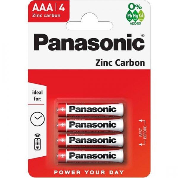 elem PANASONIC Red Zinc 1,5 V cink-mangán AAA (4db)