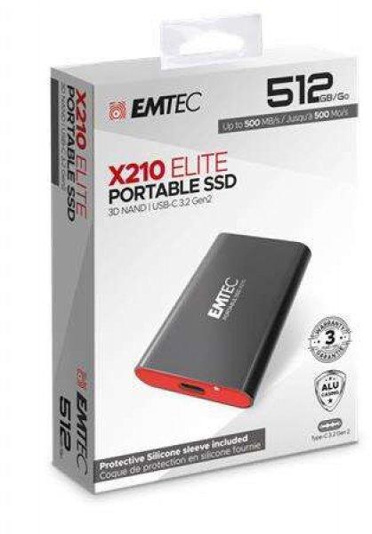 EMTEC SSD (külső memória), 512GB, USB 3.2, 500/500 MB/s, EMTEC 