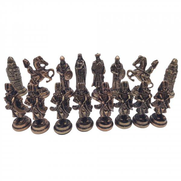 IdeallStore® sakkfigurák, Sakkcsata, fémes, kézzel készített, többszínű