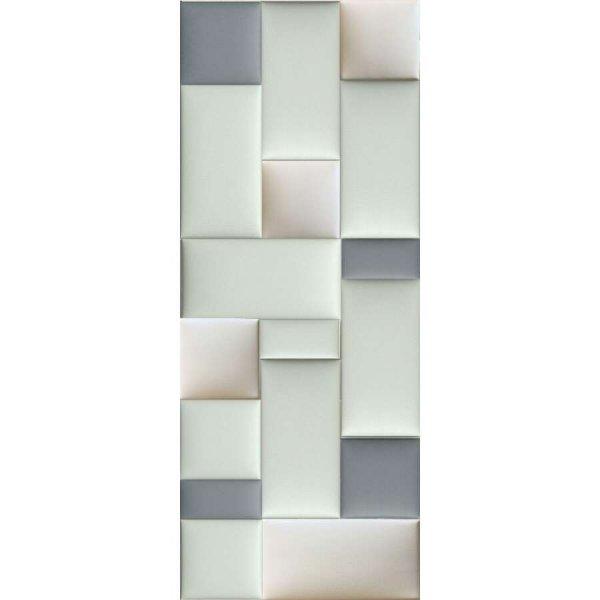 Előszobafal-15 modern design 3d Kerma falpanelekből, hátfalpanel, fehér,
beige, szürke színű