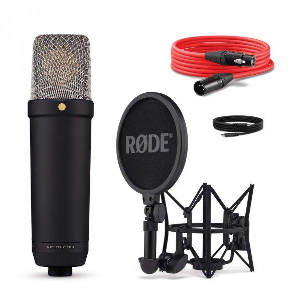 RØDE NT1 GEN5, nagymembrános kardioid kondenzátor stúdió mikrofon csomag,
XLR és USB csatlakozókkal, fekete