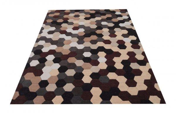 Bedora Puzzle Szőnyeg, 200x300 cm, 100% gyapjú, színes, kézzel megmunkált