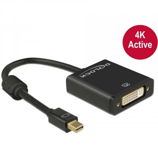 Delock Adapter mini Displayport 1.2-dugós csatlakozó >
DVI-csatlakozóhüvely 4K aktív, fekete (62603)