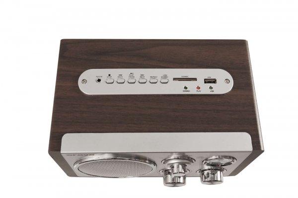 Orava RR-29A AM/FM, 3.5W, AUX, USB, SD Barna-Ezüst retro rádió