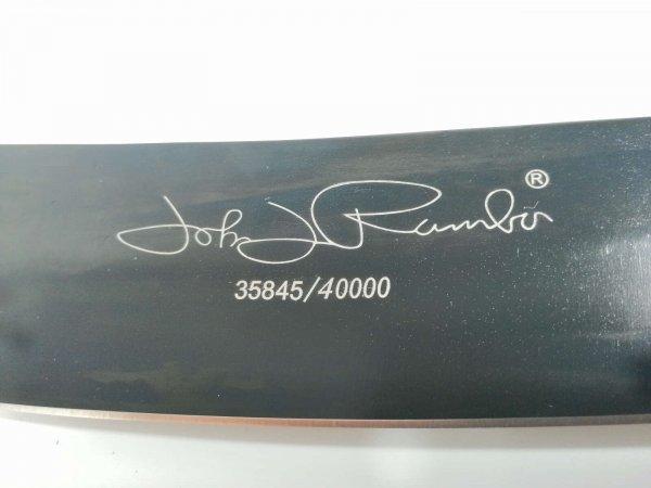 Kés, rozsdamentes acél, Rambo aláírás, gyűjtői kiadás, fekete, 56.5 cm