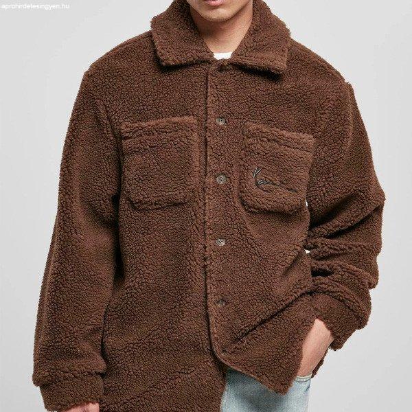 PulcsiKarl Kani Chest Signature Washed Ribstop Shirt Jacket brown