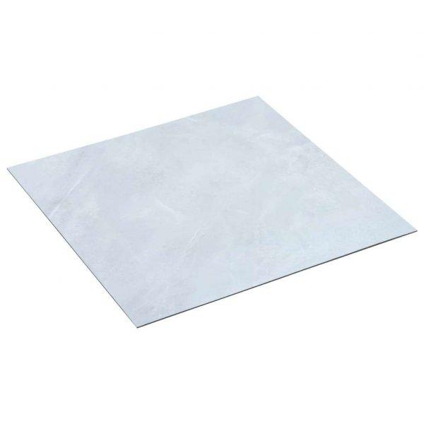 Fehér márványmintás öntapadó pvc padlólapok 5,11 m²