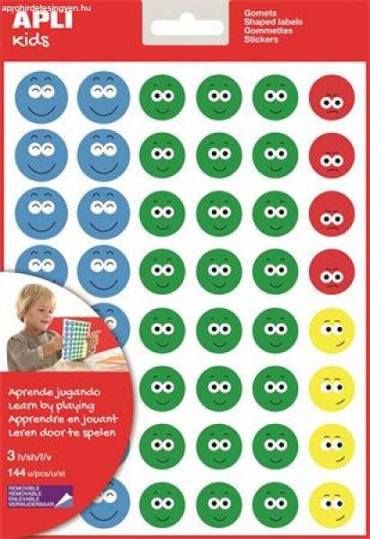 Matrica, emoji, APLI Kids "Stickers", boldog arcok