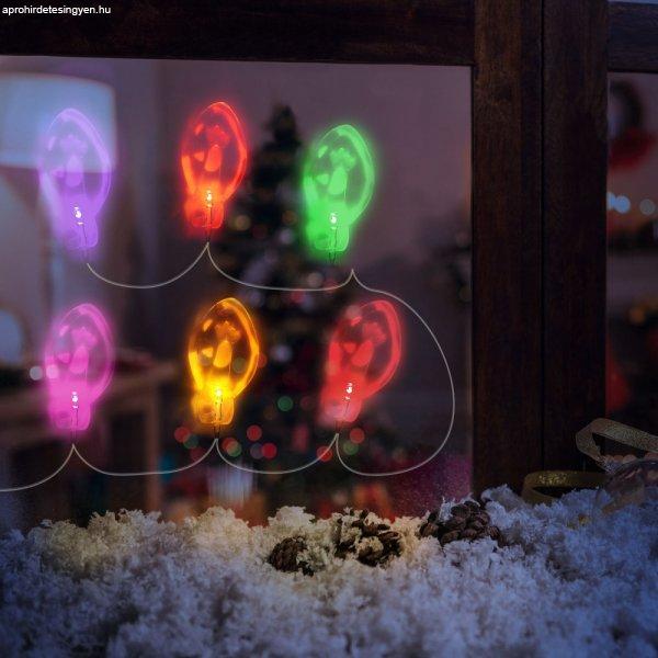 Family Karácsonyi LED-es fényfüzér - gél ablakmatrica - 6 LED - 2 x AA
(58568C)