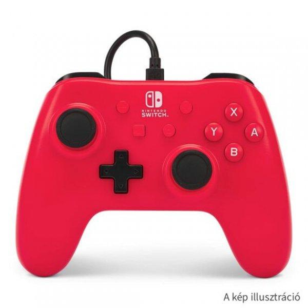 PowerA Wired Nintendo Switch Raspberry Red vezetékes kontroller