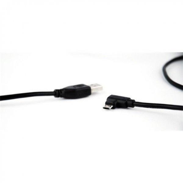 Gembird USB-A 2.0 -> USB-B 2.0 micro M/M adatkábel 1.8m fekete 90°jobb