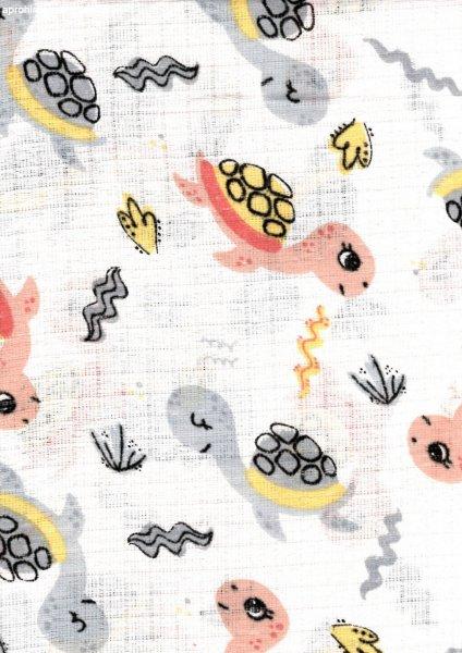 1db-os mintás textil pelenka - teknősök
