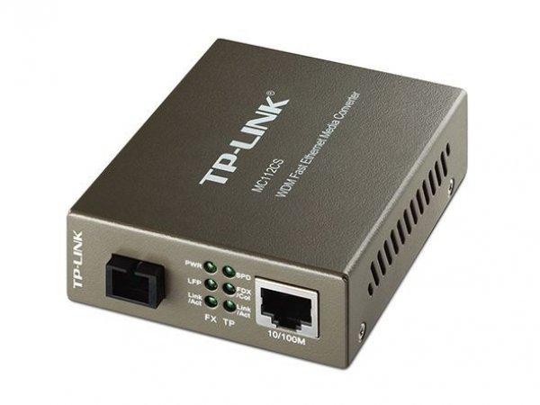 TP-Link - TP-LINK MC112CS single-mode 100Base-BX Media Converter