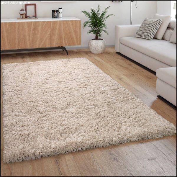 Flokati stílusú shaggy szőnyeg hosszú szálú puha bozontos szőnyeg - bézs
120x160 cm