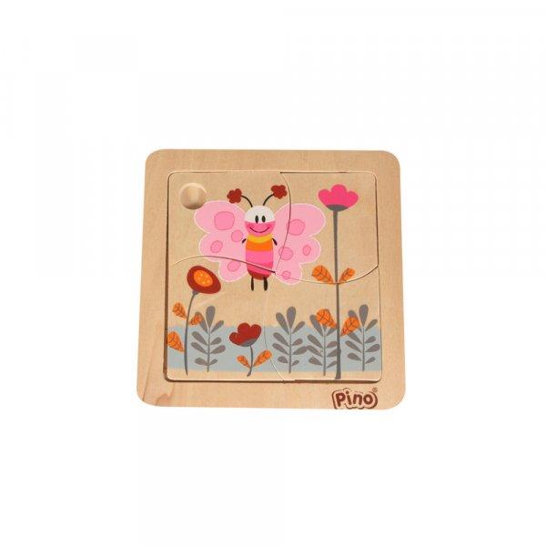 Pillangós fa puzzle - 4 db-os - Pino Toys