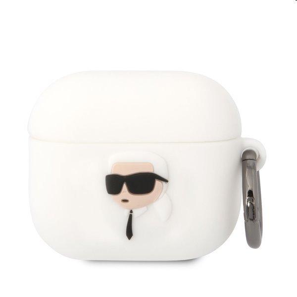 Karl Lagerfeld 3D Logo NFT Karl Head szilikontok Apple AirPods 3 számára,
fehér