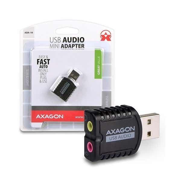 AXAGON ADA-10 USB2.0 - Sztereó Audió Mini Adapter