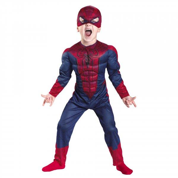 Pókember izomruha szett, 7-9 éves, indítós kesztyű és piros LED műanyag
maszk